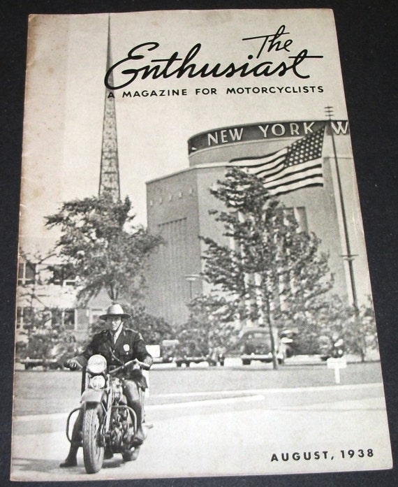 August 1938 Harley Davidson Enthusiast Magazine