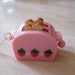 Retro Pink Toaster Necklace with Toast - Food Jewelry