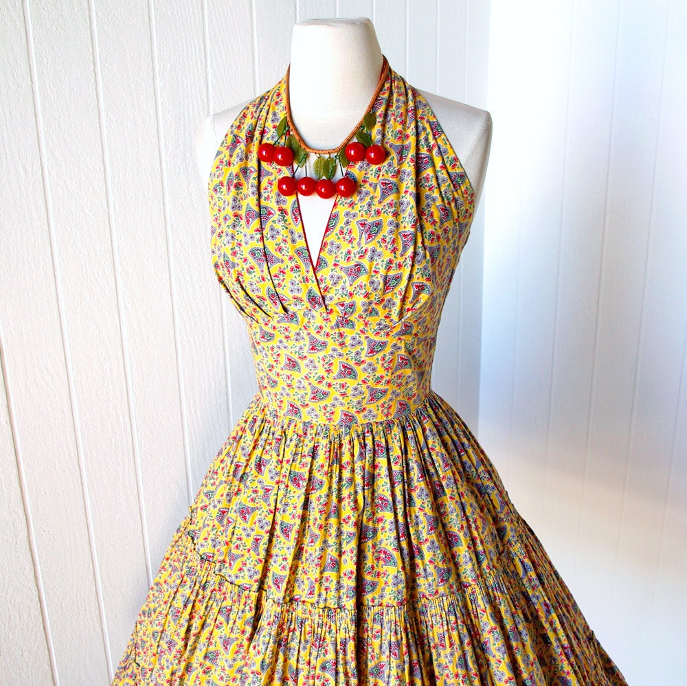 vintage 1950's dress ...fabulous SALLY N' SUSAN of by traven7