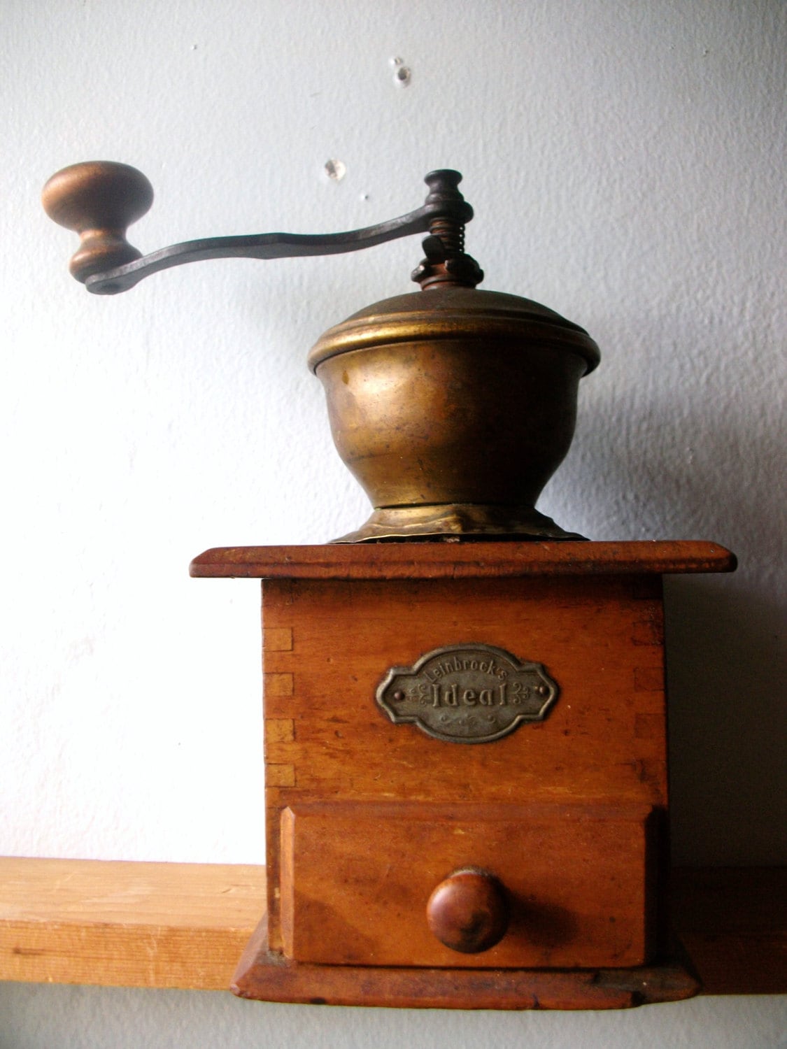 Antique German Coffee Grinder by Leinbrocks Ideal