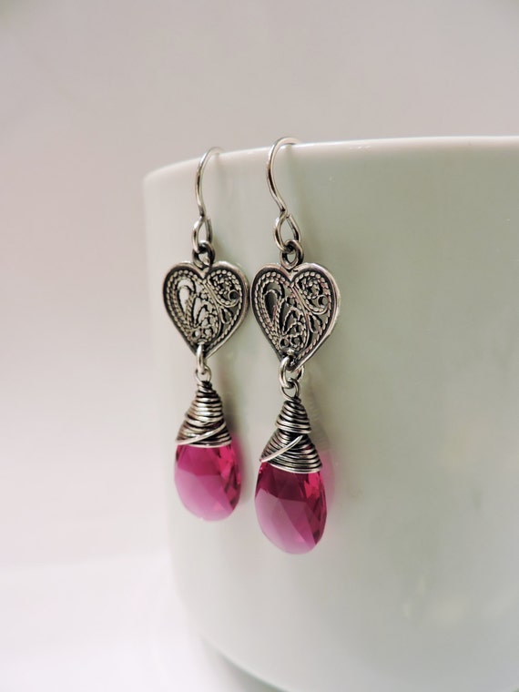 Valentine Sterling Silver Filigree Hearts with Your Choice of