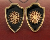 Macedonian Star or Vergina Sun shield cufflinks, men's jewelry and accessories