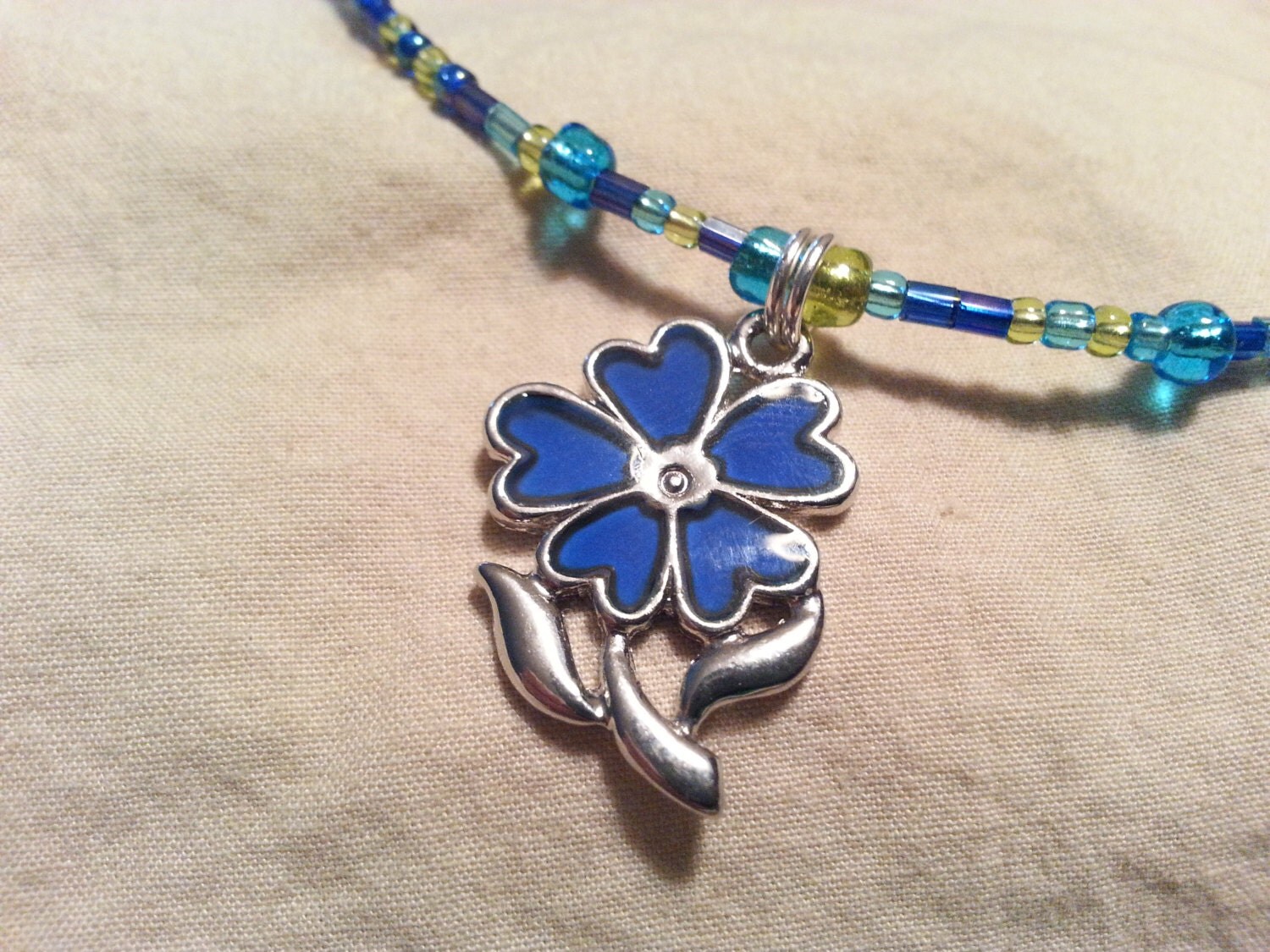 Mood Necklace For Children Flower