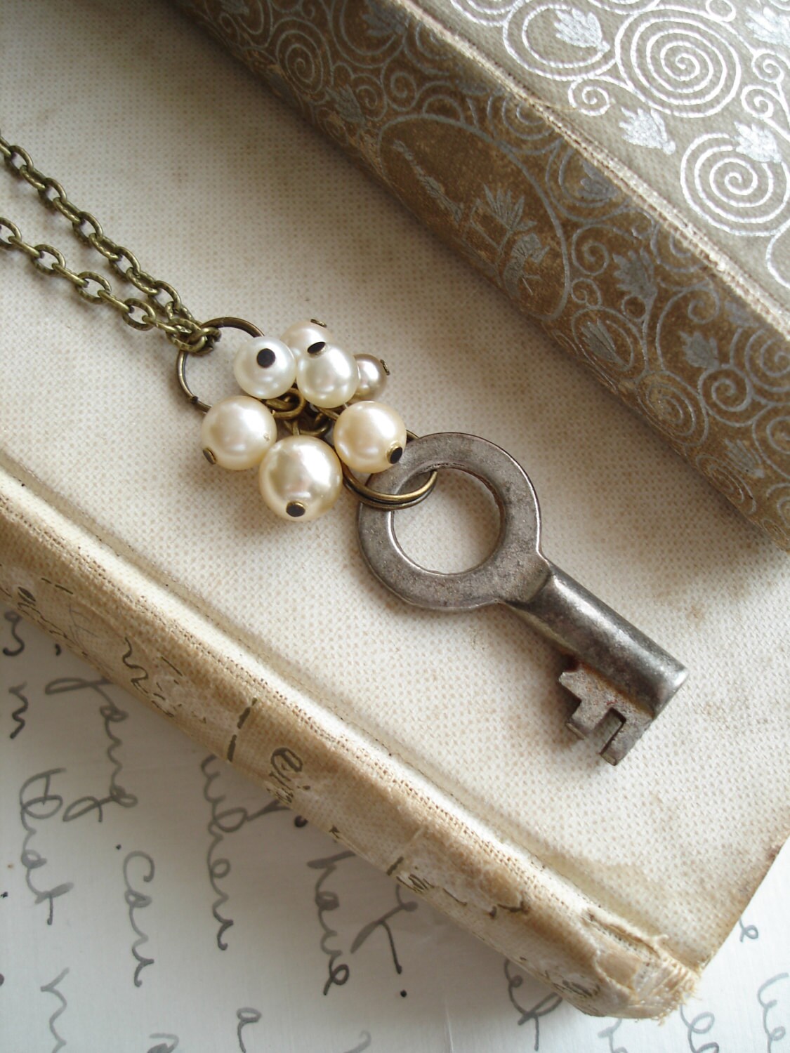 ETERNITY Antique Key Necklace. Upcycled Key. Rare Vintage