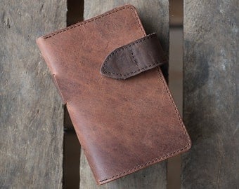Smartphone Leather Wallet - HIT THE ROAD (Organic Leather)