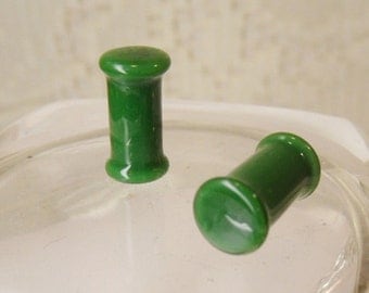Glass gauges 4g green glass plugs size 4