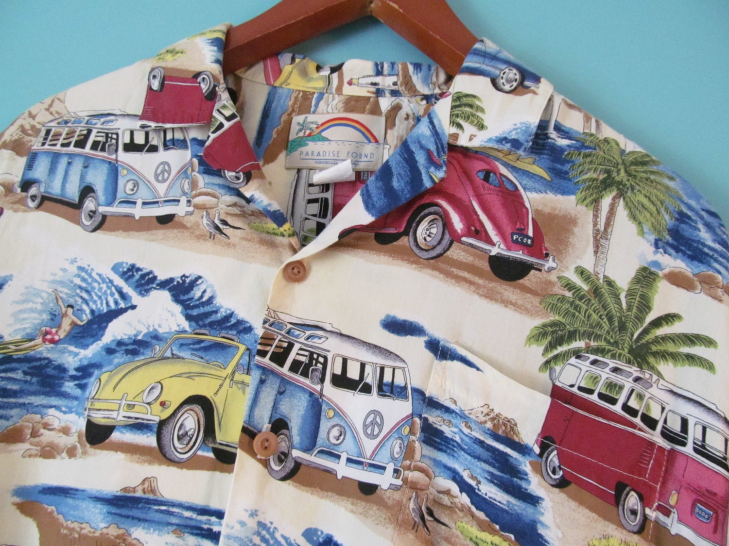 vw bug hawaiian shirt