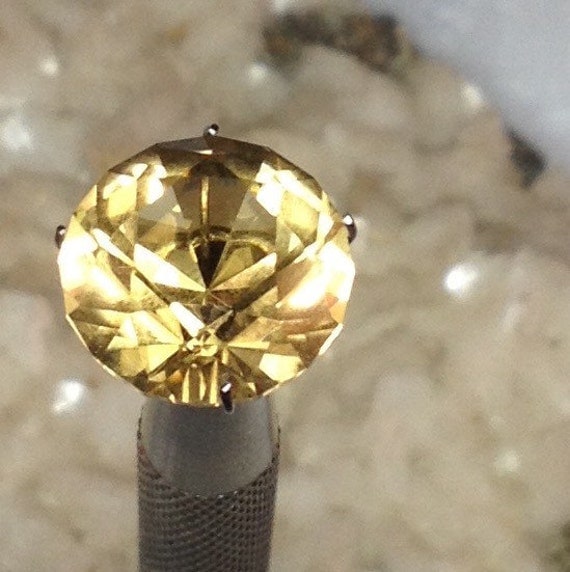 USA Hand Cut 7 Carat Natural Citrine Round Brilliant Cut VVS Wholesale for Pendant or Ring