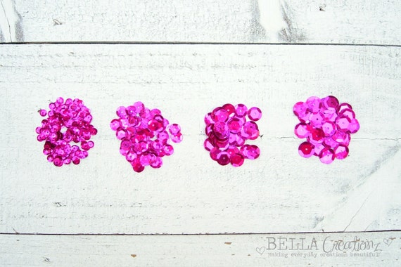 Raspberry Pink Mix Sequins -  Fuschia Sequins