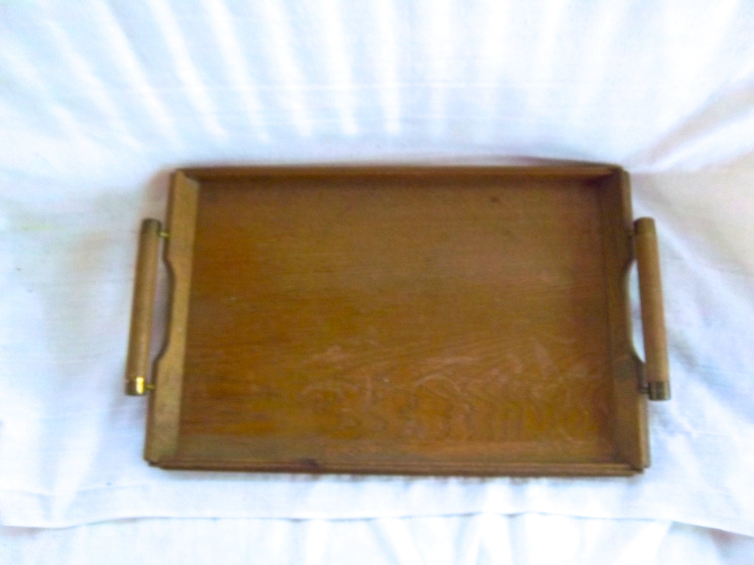 Vintage Mid Century Wooden Serving Tray Haute Juice