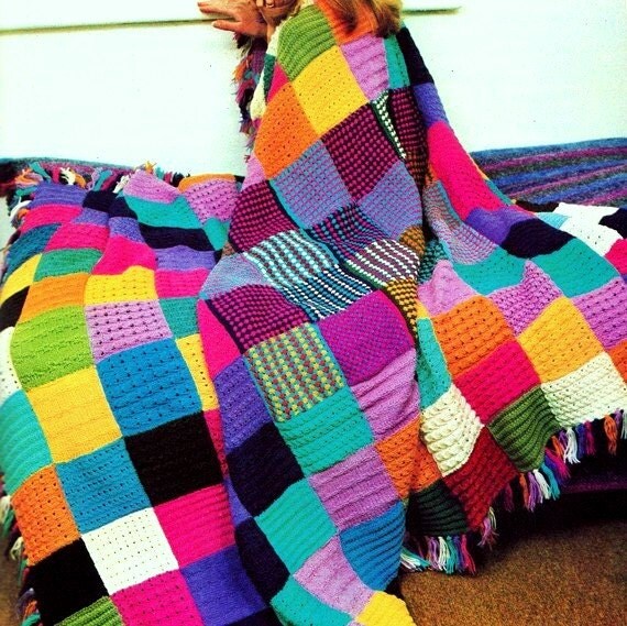 INSTANT DOWNLOAD PDF Knitting Pattern for Squares Patchwork
