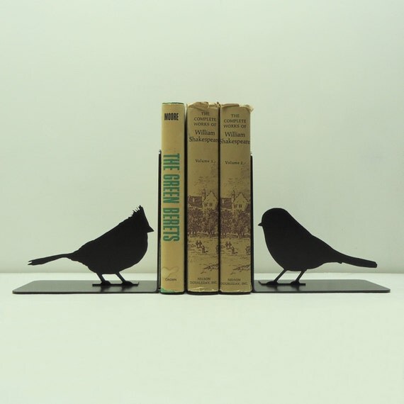 Song Bird Metal Art Bookends Free USA by KnobCreekMetalArts