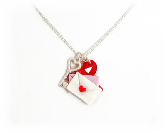 Love Letters Charm Necklace handmade jewellery by Lottie Of London
