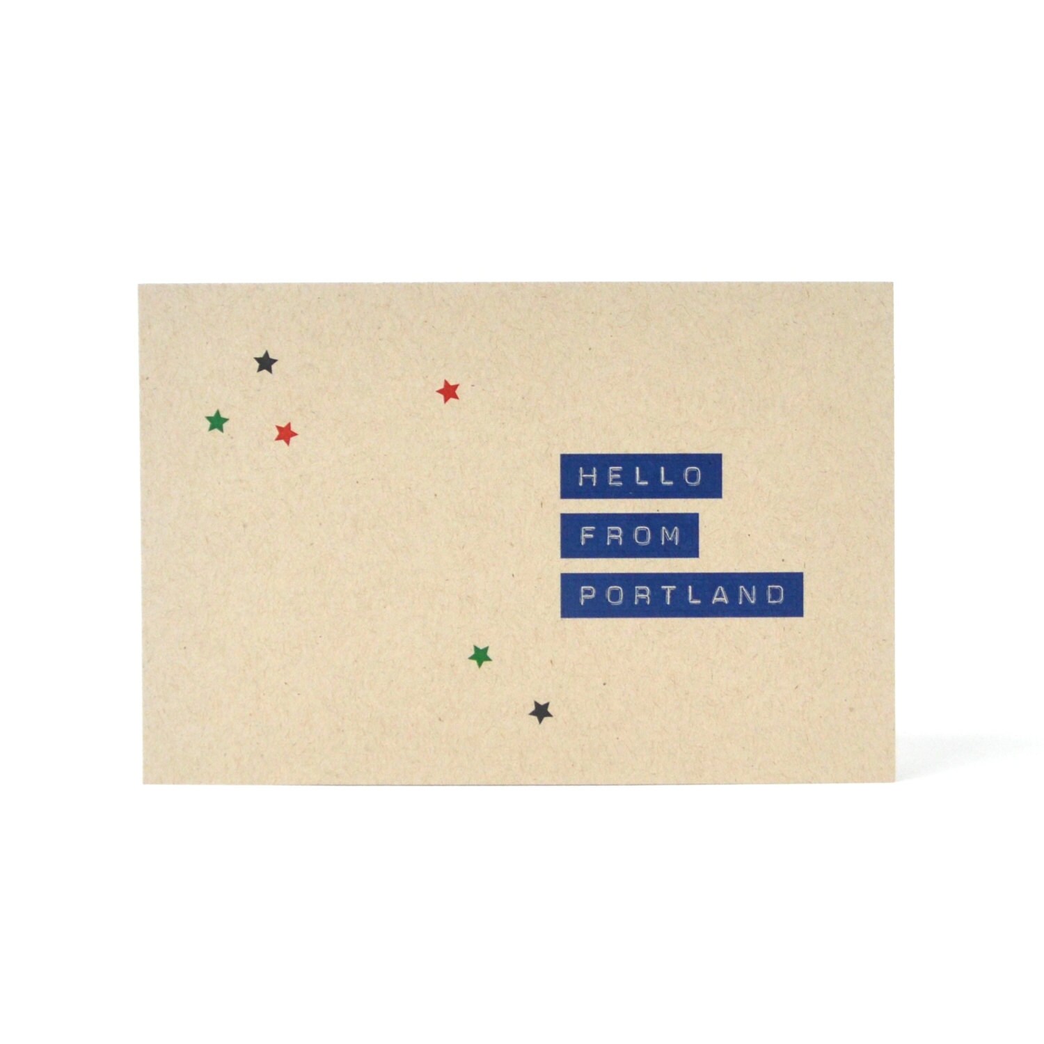 Portland Postcard recycled kraft paper postcard by cooljane