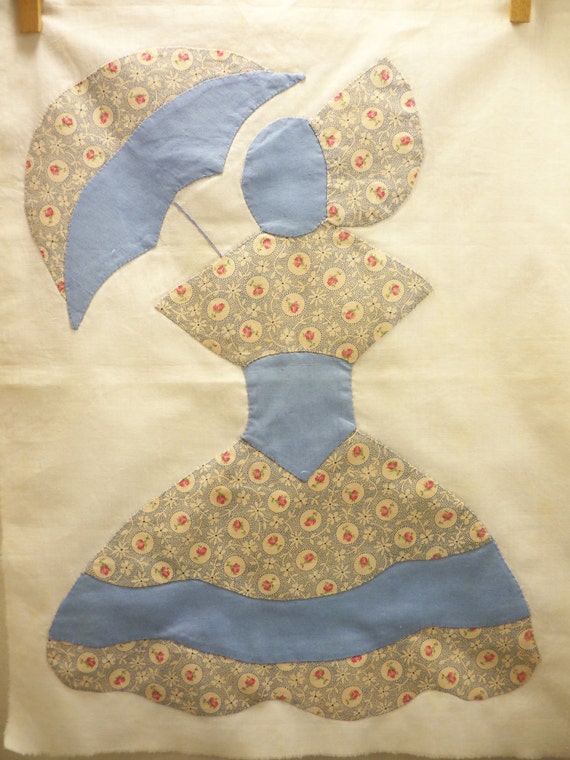 items-similar-to-very-nice-appliqued-colonial-lady-from-the-1940s-quilt-block-southern-on-etsy