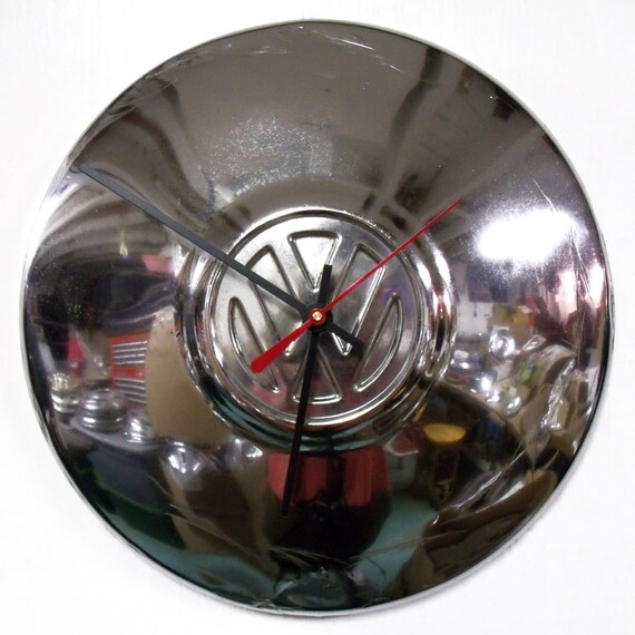 VW Beetle Wall Clock Volkswagen Bug Hubcap VW Bus by StarlingInk