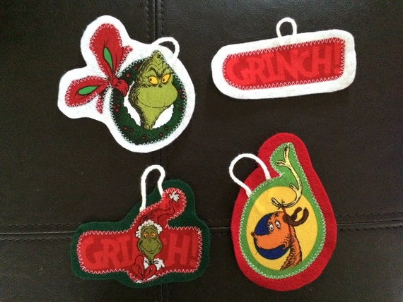 dr seuss inspired christmas ornaments grinch set of 4 not a dr seuss inspired christmas ornaments grinch set of 4 not a