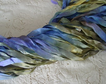 NeW - Hand Dyed half inch wide ribbon - PIXIE, 5 yards