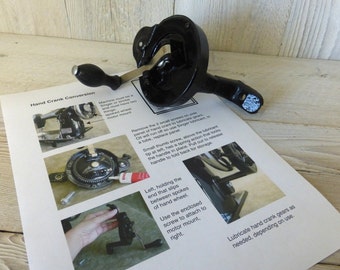 Hand Crank for Sewing Machine Reproduction Convert Your Spoked Wheel Machine