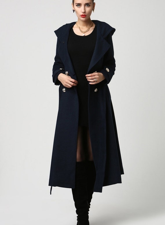 Winter Coat Overcoat Blue coat Wool Coat Womens coats