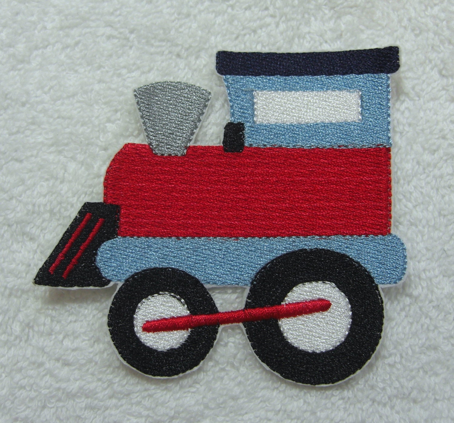 Train Engine Embroidered Iron on Applique Patch Ready to Ship