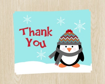 cards funny baby shower Penguin Etsy   you thank