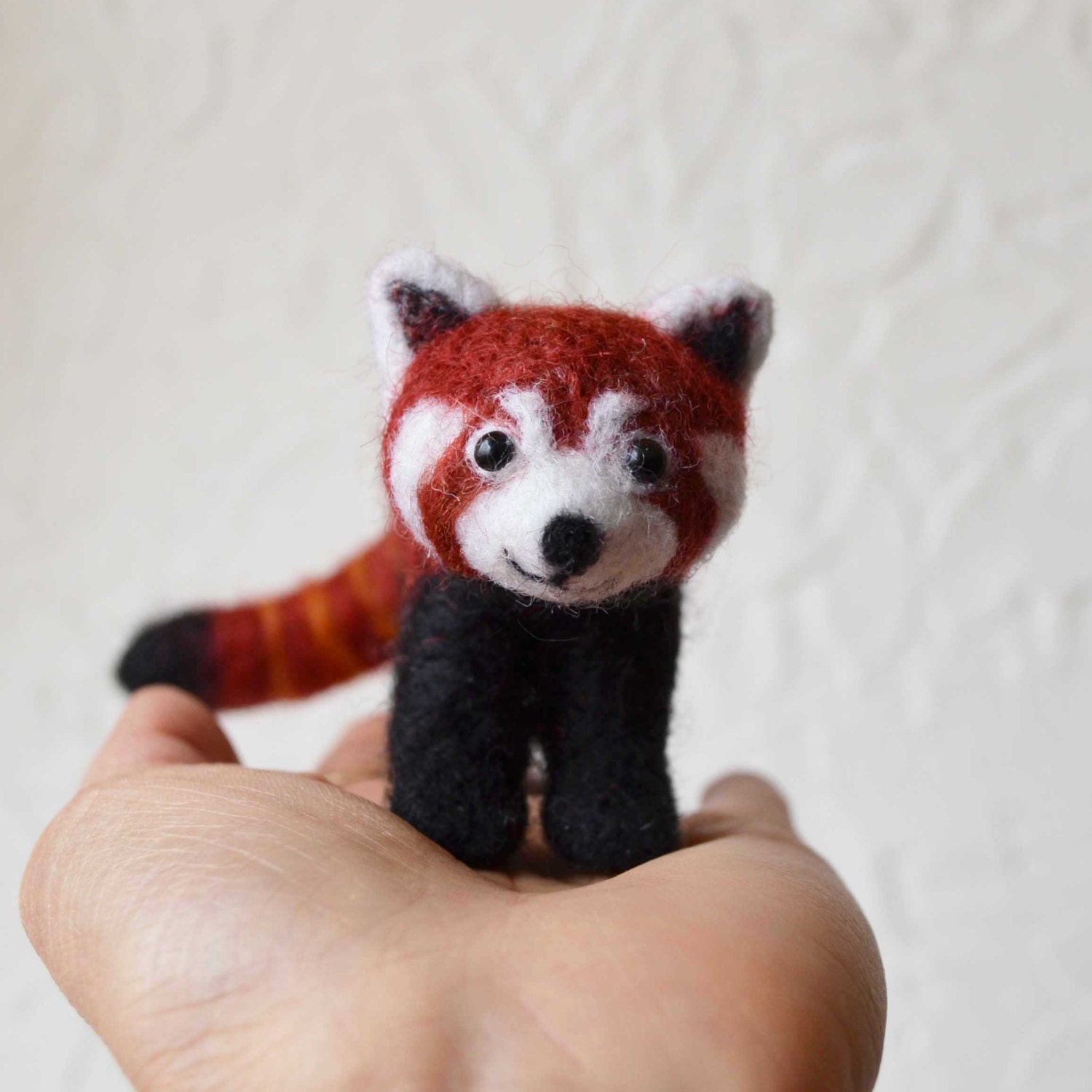 Percy the Red Panda needle felted animal wool art fiber