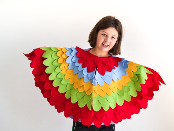 Colorful Bird Wing Costume Kids Parrot Wing Cape Kids Parrot