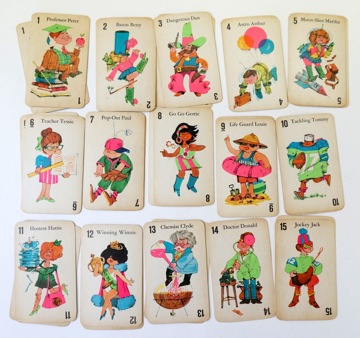 Milton Bradley Old Maid Jumbo Card Game 1968 / Complete