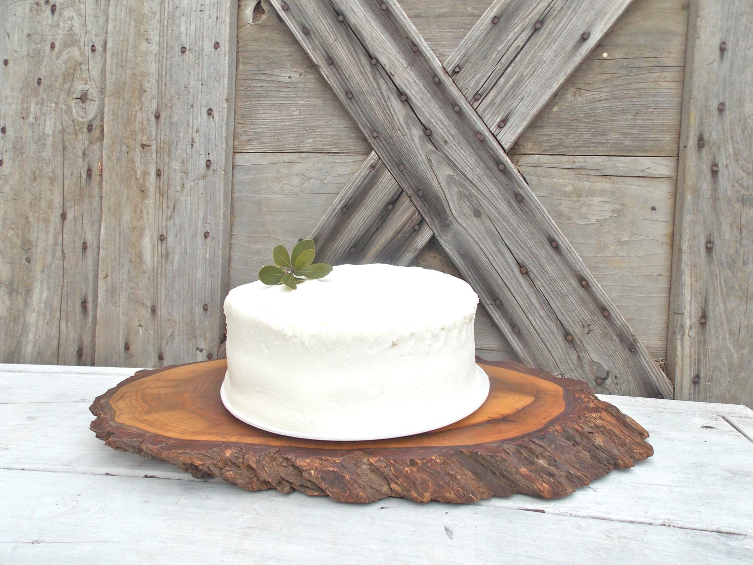 Rustic Tree Slice Cake Stand Wood Wedding Cake Stand Haute Juice