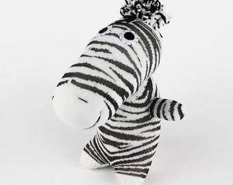 New Year Gift Christmas Gift Handmade Sock Zebra Stuffed Animal Doll Baby Toys
