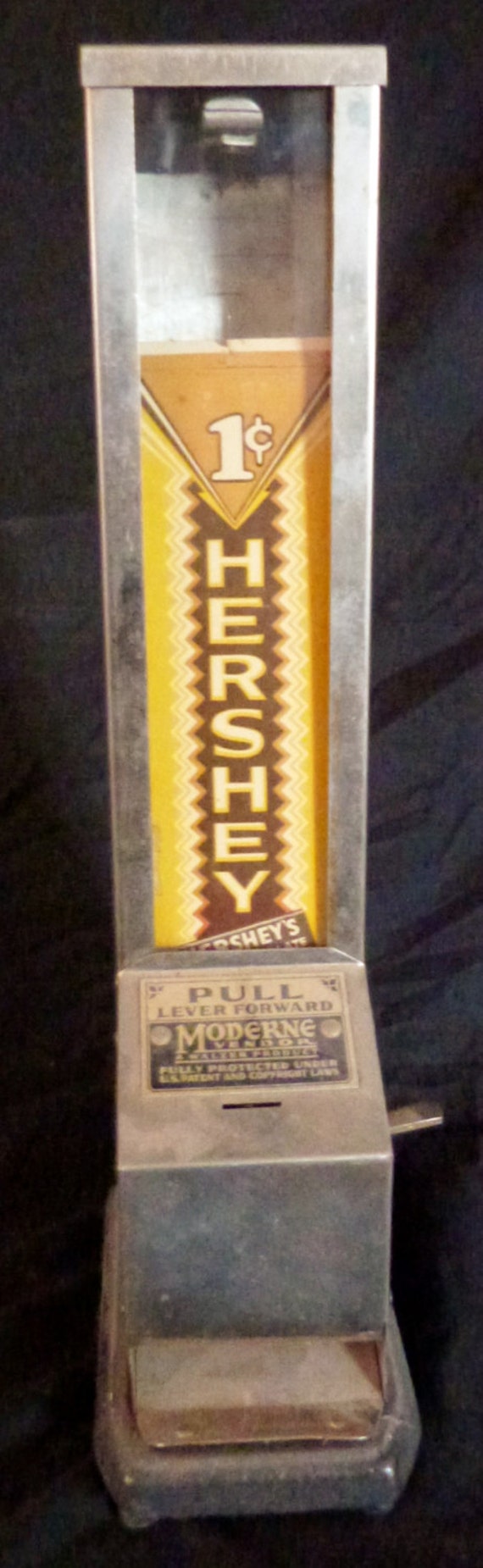 RARE Antique 1c Hershey Chocolate Moderne Vending Machine