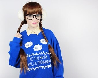 SALE - Frozen Sweatshirt Olaf Snowman - Many sizes available - Do You Wanna Build A Snowman? Hoodie