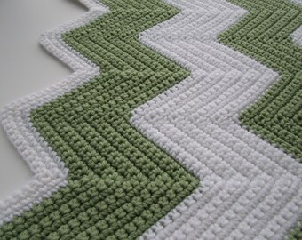 Crochet Afghan Pattern, Chevron Crochet Pattern, Easy Crochet Blanket Pattern, Crochet Ripple Blanket, Instructions to make it ANY size!