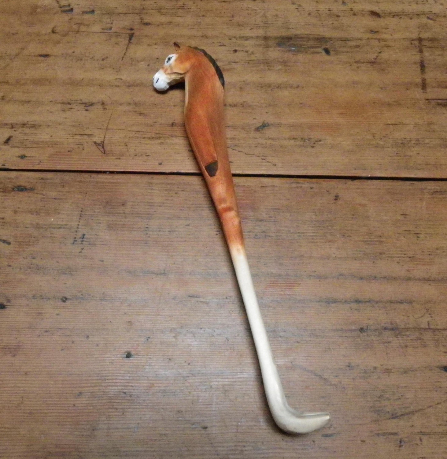HORSE HEAD Wooden Back Scratcher Hand Carved by RogueValleyVintage