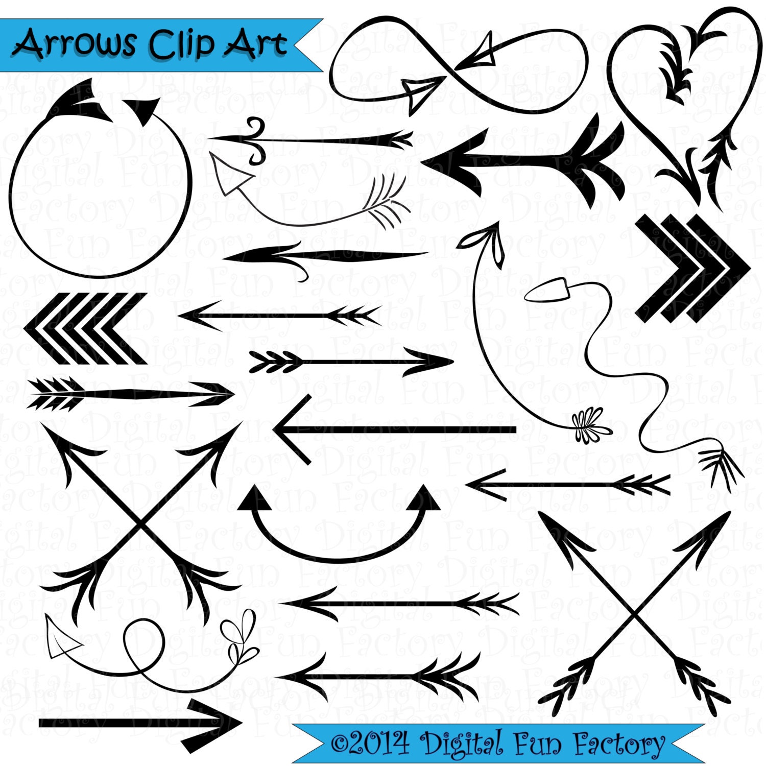 Arrows Clip Art: Doodle Arrows Clip Art Arrow