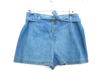 90's Tie Up High Rise Denim Shorts size - S/M
