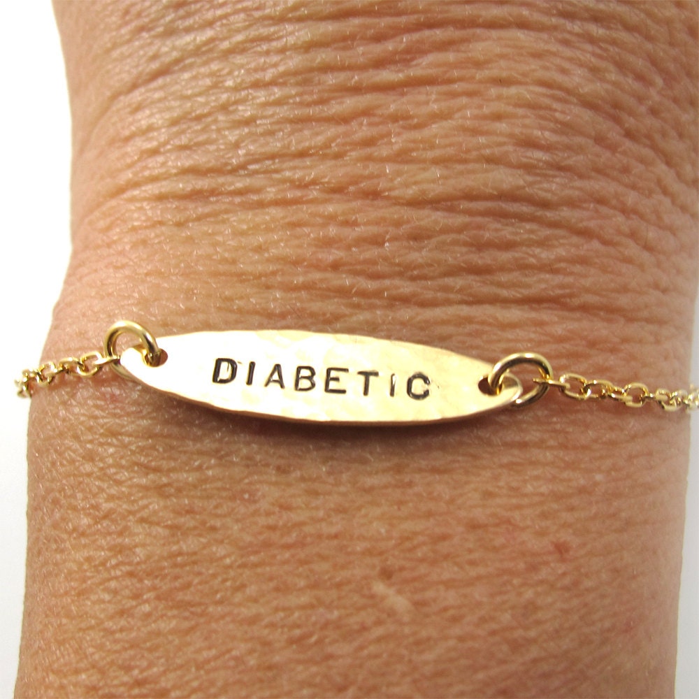 Diabetic bracelet Diabetic jewelry 14k Gold-Filled bracelet
