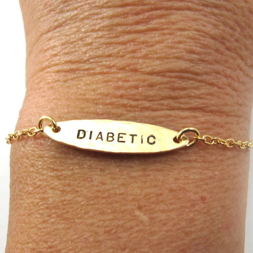 Diabetic bracelet Diabetic jewelry 14k Gold Filled bracelet