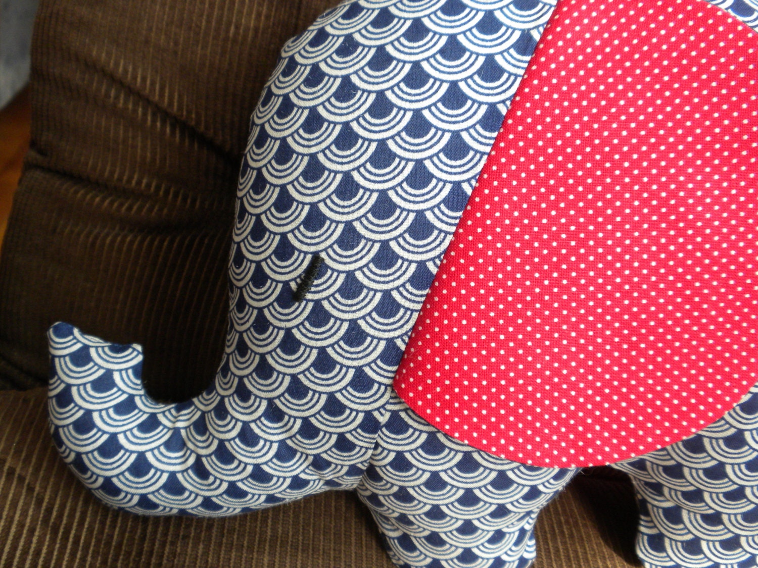 Stuffed elephant pillow pal baby shower gift baby nursery