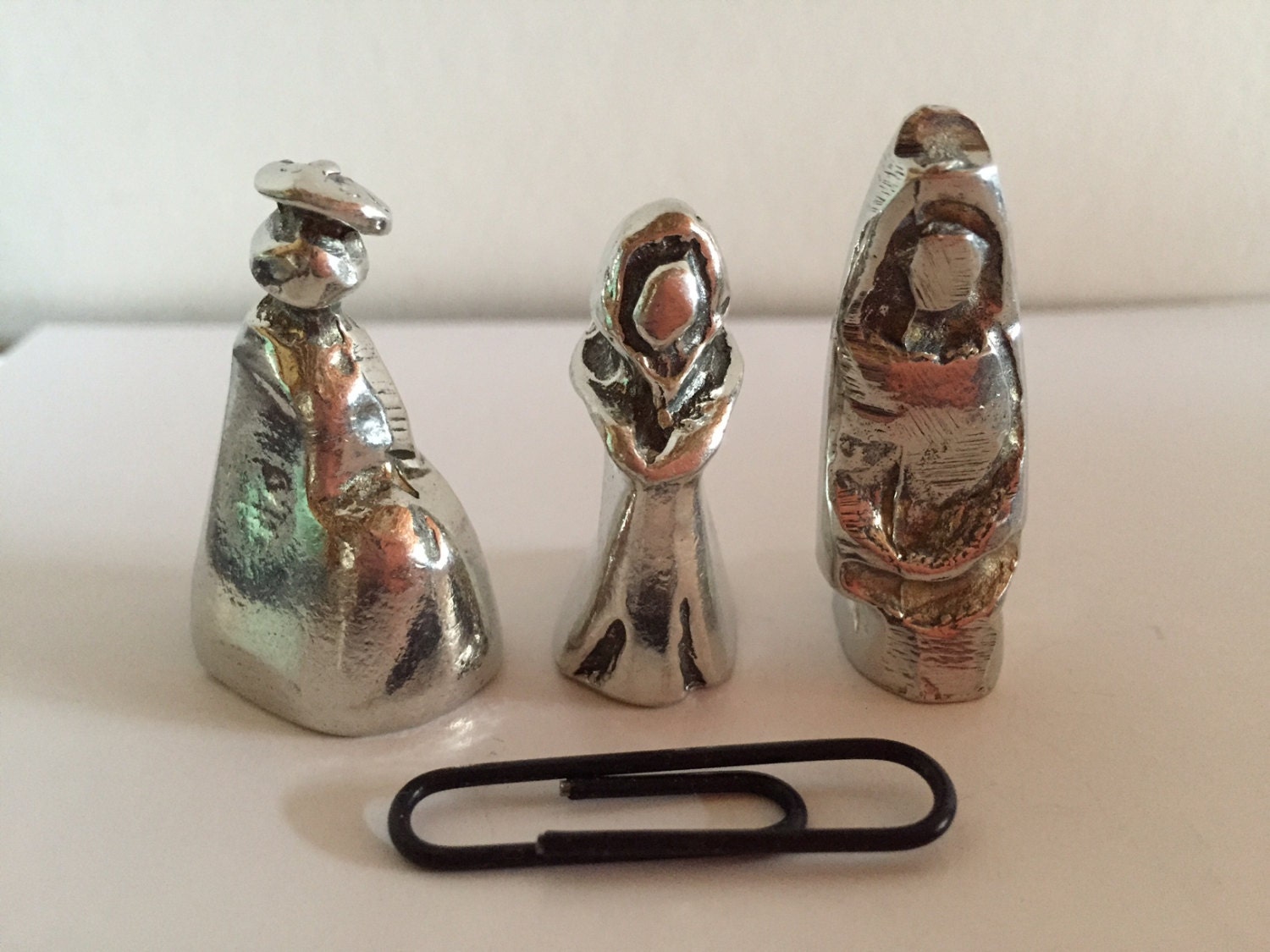 Miniature Nativity Set 13 Piece Set Pewter Nativity Set