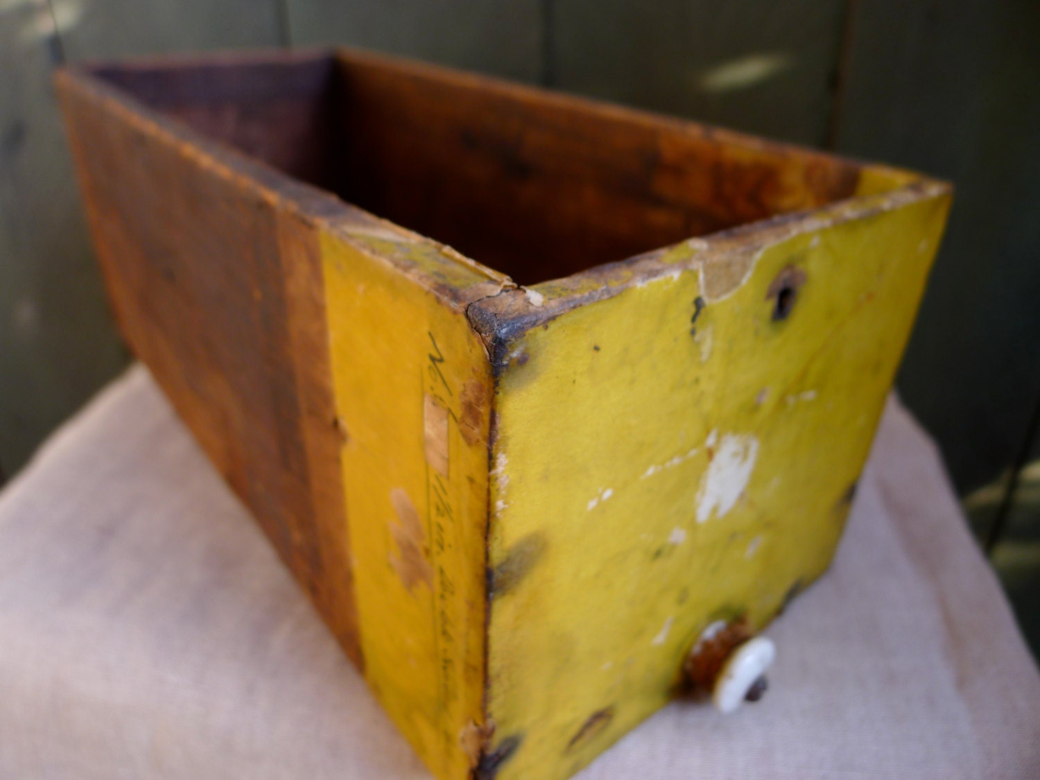vintage wooden drawer/box/storage compartment – rustic – Haute Juice