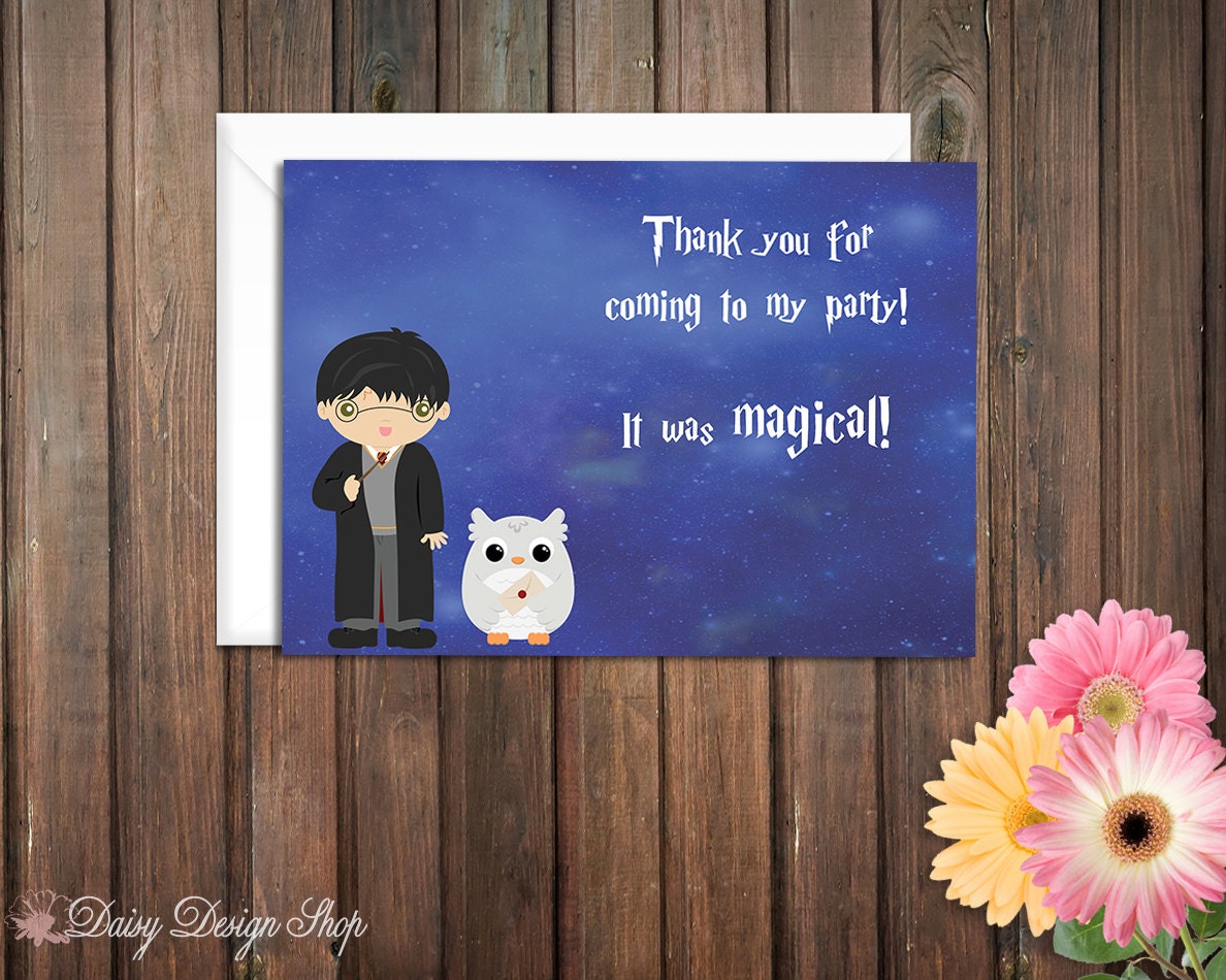 Thank You Cards Harry Potter Inspired Set of 10 with