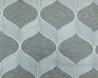 Grey Geometric Jacquard Weave Fabric By The Yard Curtain Fabric Upholstery Fabric Curtain Panels Drapery Fabric Window Treatment Fabric