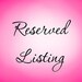 Custom listing for Becca
