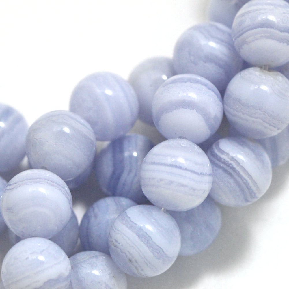 Blue Lace Agate Beads 10mm Round