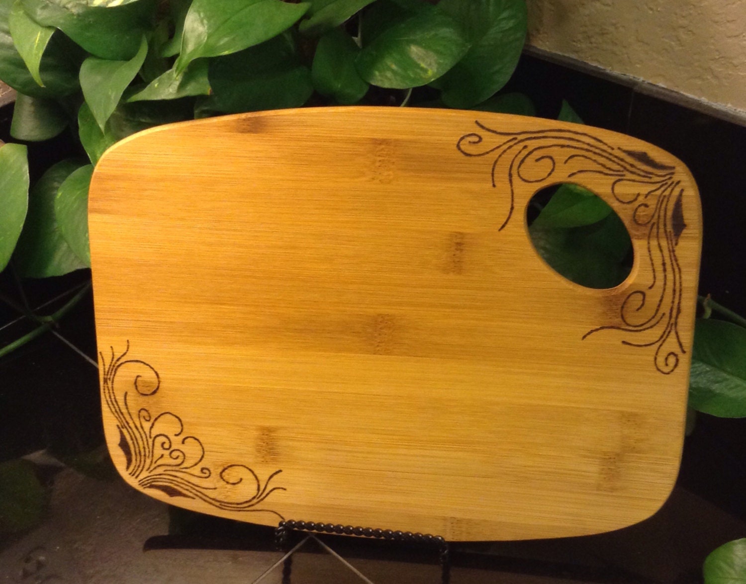 Wooden cutting board wood burned cutting board bamboo