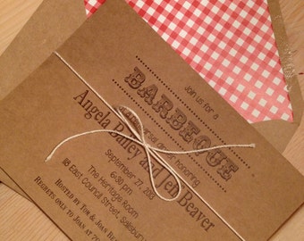 BBQ Rehearsal Dinner Invitations, Lot of 25