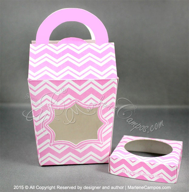 Cupcake Holder Favor Box Mini cupcake holder by PaperArtbyMC