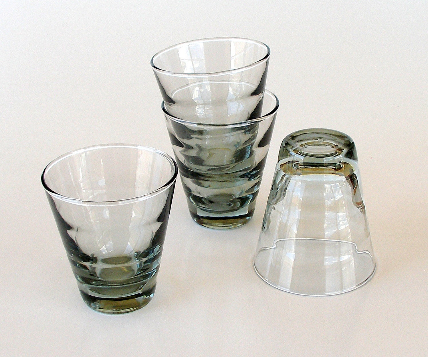 Vintage Martini Glasses Smokey Grey Vintage Shot Glasses Set